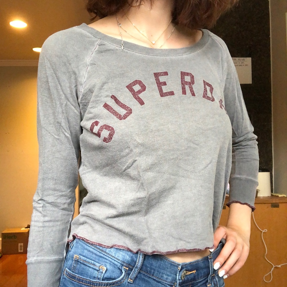 gray Superdry shirt